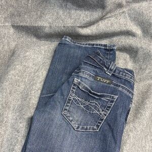 Cowgirl Tuff White mustang cotton blend 5 picket jeans size 26x37